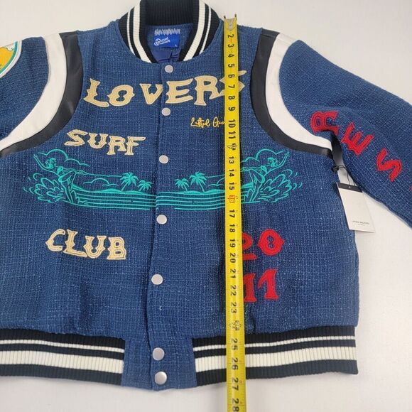 Lifted Anchors Lovers Surf Club Varsity Letterman Jacket Men's Large NWT - Picture 4 of 12